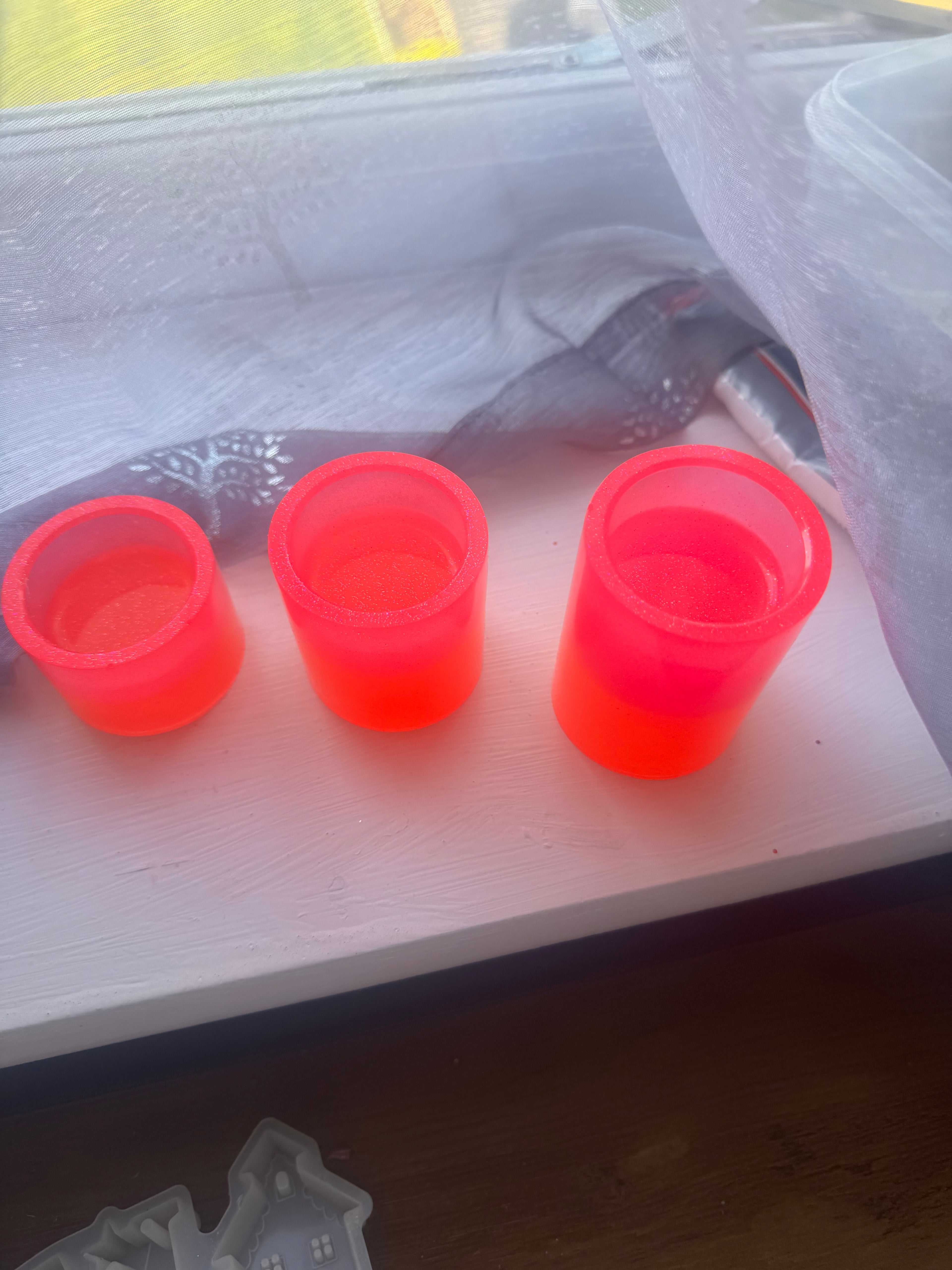 Set of 3 Neon Tea Light Holders