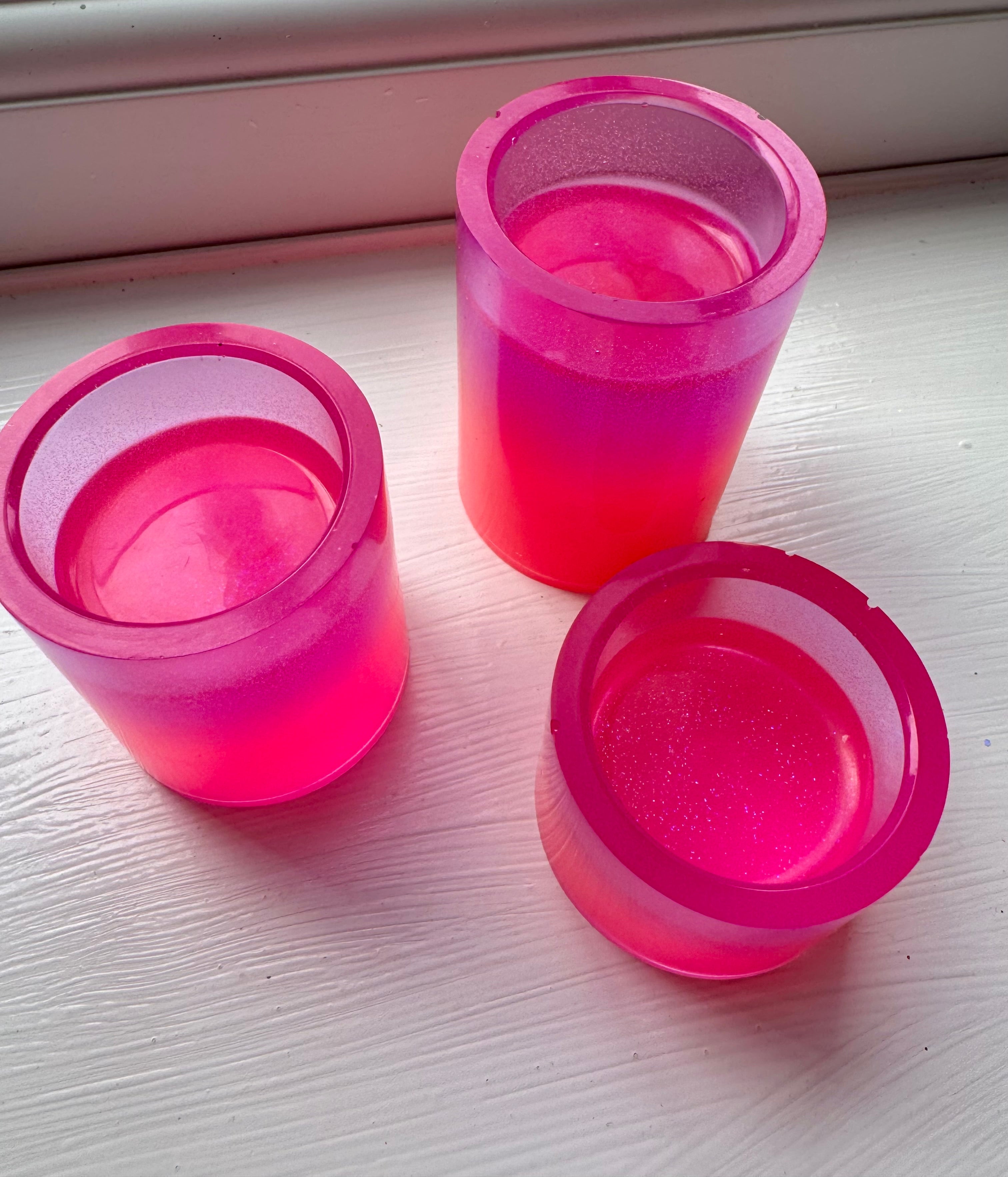 Set of 3 Neon Tea Light Holders