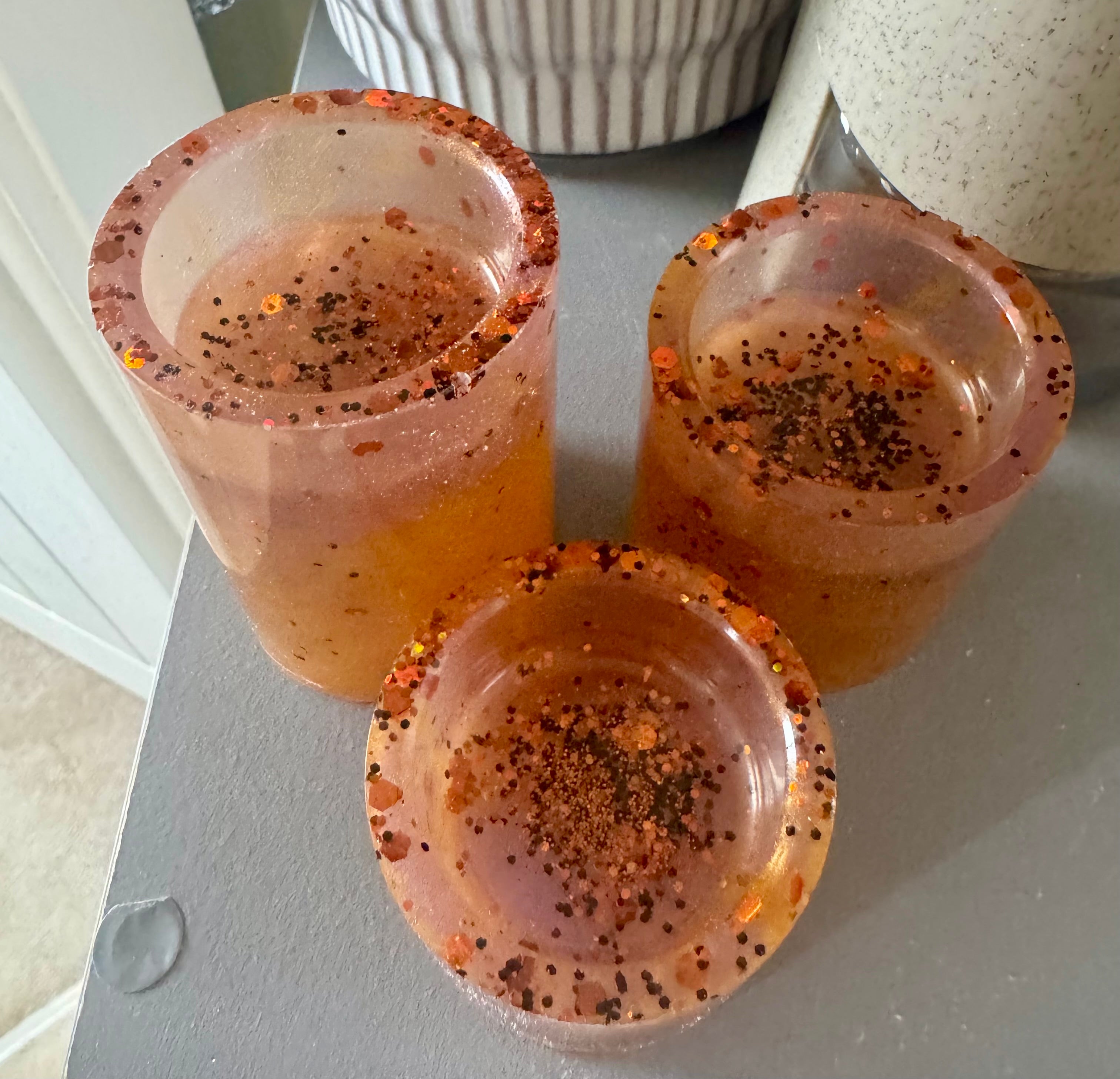 Set of 3 Neon Tea Light Holders