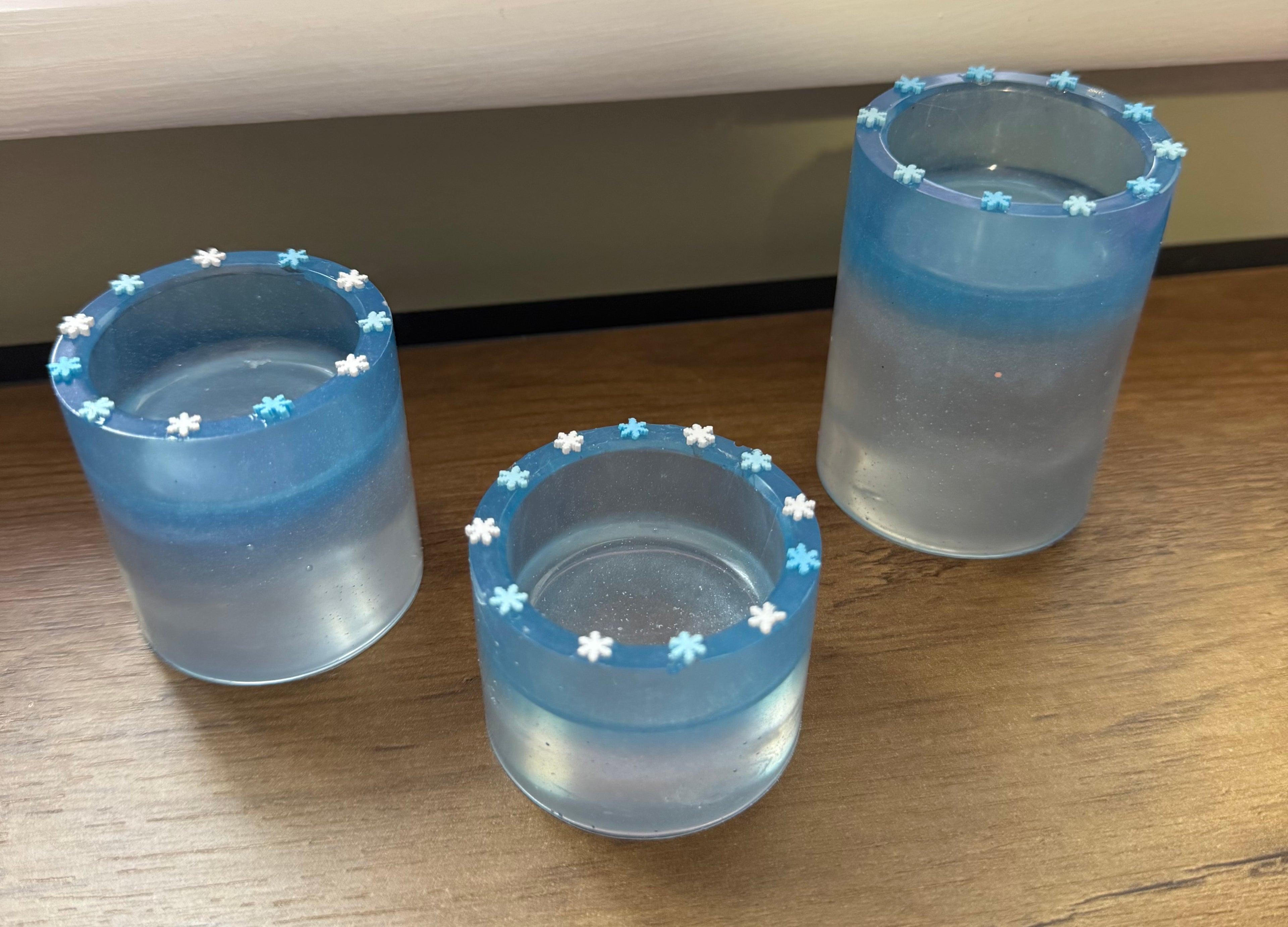 Set of 3 Neon Tea Light Holders